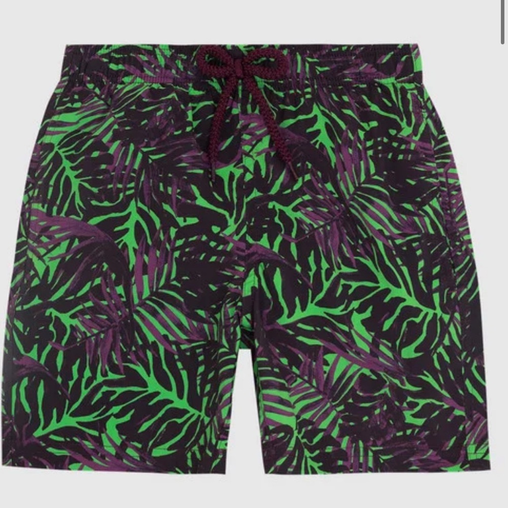 Vilebrequin Kids - Boys green and purple jungle print Swim Trunk bathing suit